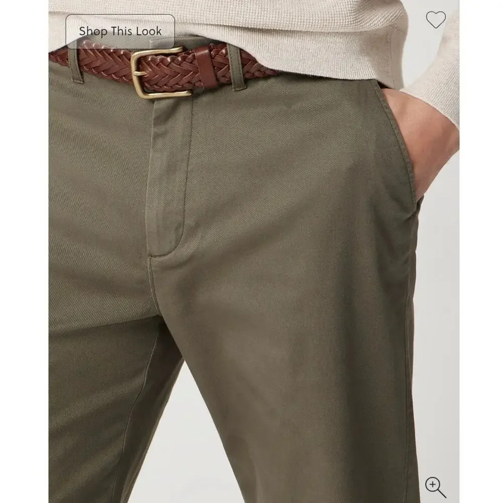 NWOT J. Crew Men's 770™ Straight-Fit Stretch Chino Pant Green 34/30 *Flaw